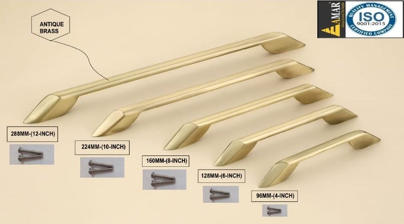 AMAR ENTERPRISE Brass Antique Stainless Steel Premium CabinetDrawer HandlesDoor Handles for HomeKitchen and Office 128MM 6 INCH  - Image 3