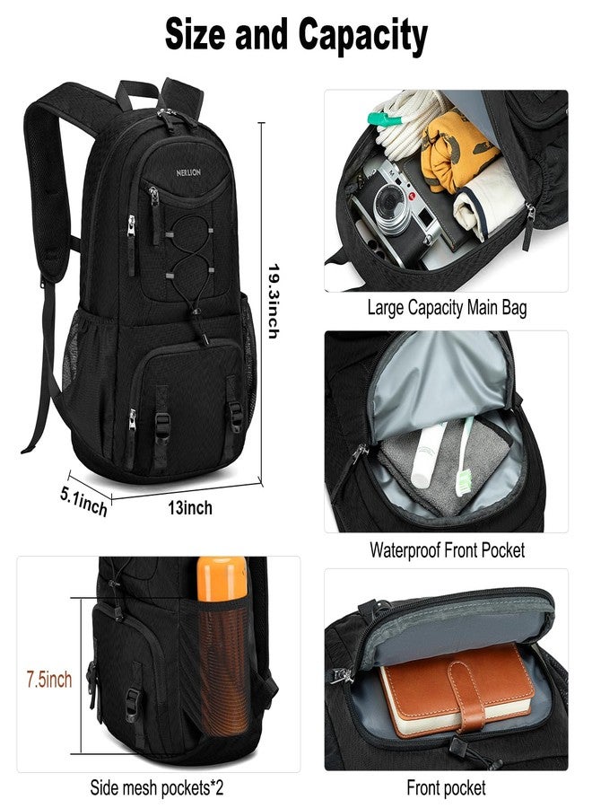 NerIion Nerlion 35L Hiking Backpack Travel Backpack for Men Women Camping Waterproof Outdoor Hiking Daypack Lightweight Backpack Black - Image 4