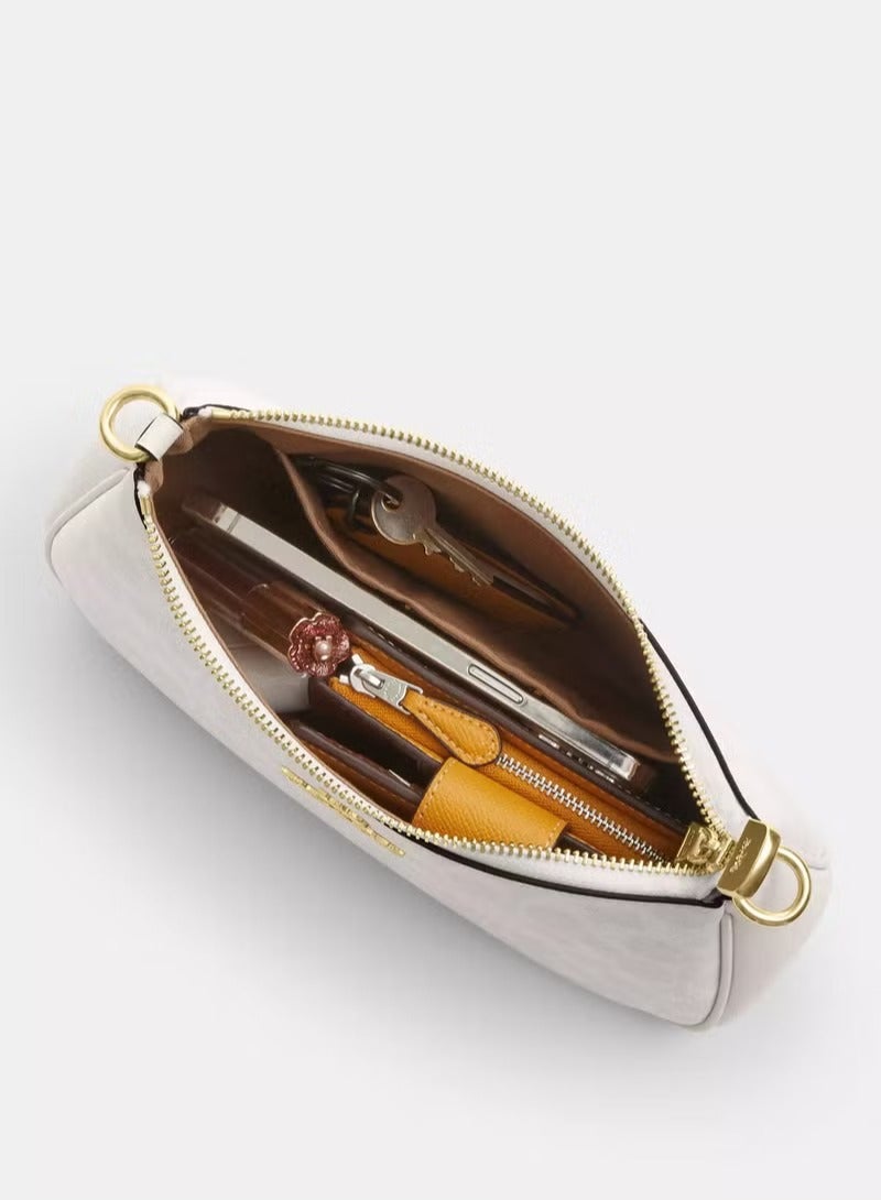 coachoutlet Coach Teri Women's Shoulder Bag In Signature Canvas, Women's Hand Bag, Women's Hobo Bag, Women's Tote Bag, Women's Travel Bag, White- 24cm - Image 5