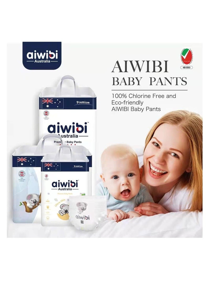 aiwibi Ultra-Thin Premium Baby Pants Diaper- Size (5) XL 40 Pcs (12-17kg) Super Soft, Anti-irritation Baby Nappy, Super Absorption, 360 Stretchy Waistband - Image 5