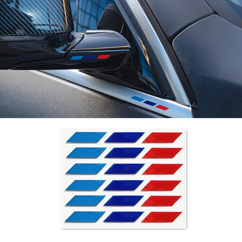 6PCS Car 3 Color Sticker Decals Vinyl Sticker Fashion Sports Car Decoration Applicable to The Interior and Exterior of The Vehicle