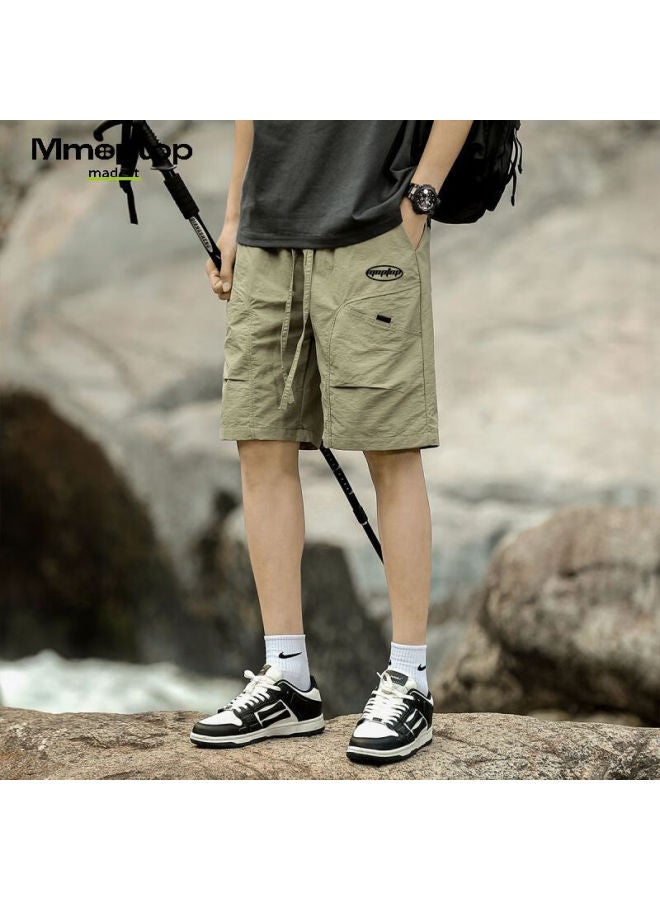 Mmoptop Style Outdoor Workwear Shorts For Men, Summer Trendy Straight-leg Sports Casual Loose Pants, Ch04 Light Green XL - Image 3