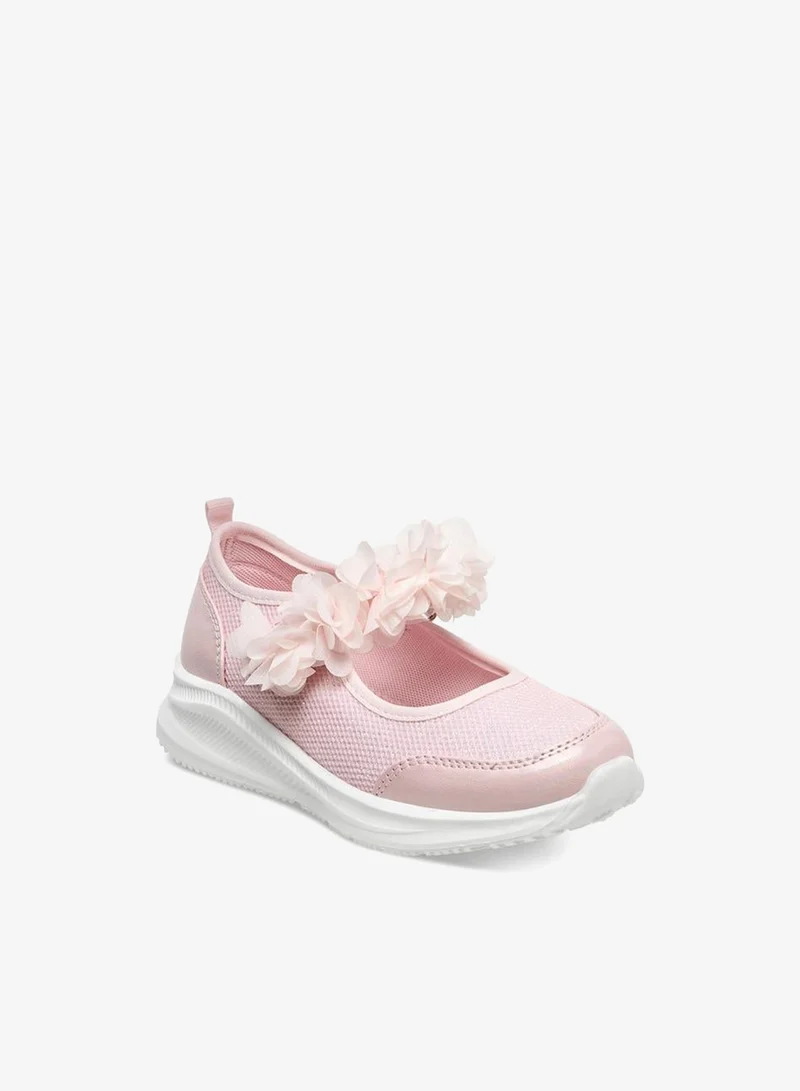 Flora Bella By Shoexpress Girls Floral Accent Hook & Loop Sneakers