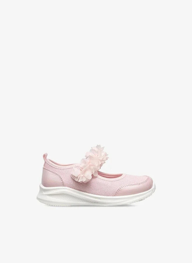 Flora Bella By Shoexpress Girls Floral Accent Hook & Loop Sneakers