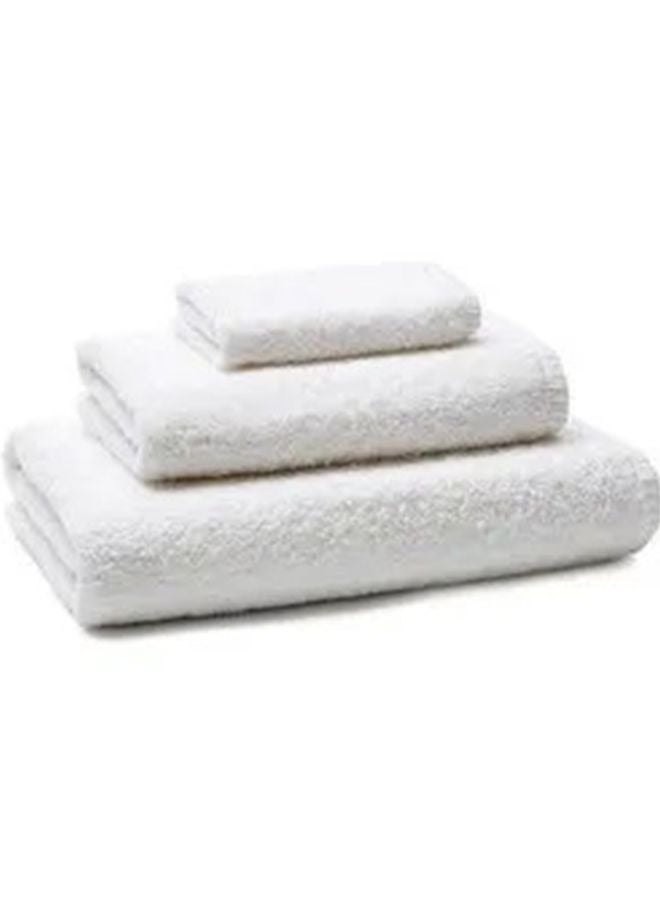 BYFT Iris (White) Premium Towel Set (Set of 1 Bath Towel,2 Hand Towel & 1 Wash Cloth) 100% Cotton, Highly Absorbent and Ultrasoft Quick Dry Bath Linen-600 GSM  - Image 2
