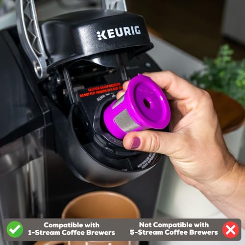 Perfect Pod Cafe Save 1-Stream Reusable K Cup Pod Coffee Filters - Refillable Coffee Pod Capsules with Built-In, Integrated Mesh Strainer for use with Keurig & Select Single Cup Coffee Makers, 6-Pack - Image 4