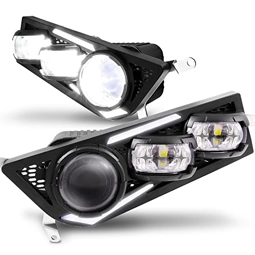 ONLINE LED STORE TRUE MODS RZR LED Headlights for Polaris RZR General XP Turbo 1000 900 2019-2023 [Rugged-Fury Design] [DOT-Rated] [Running Lights] [Metal-to-Metal] [Plug-N-Play] - Image 1