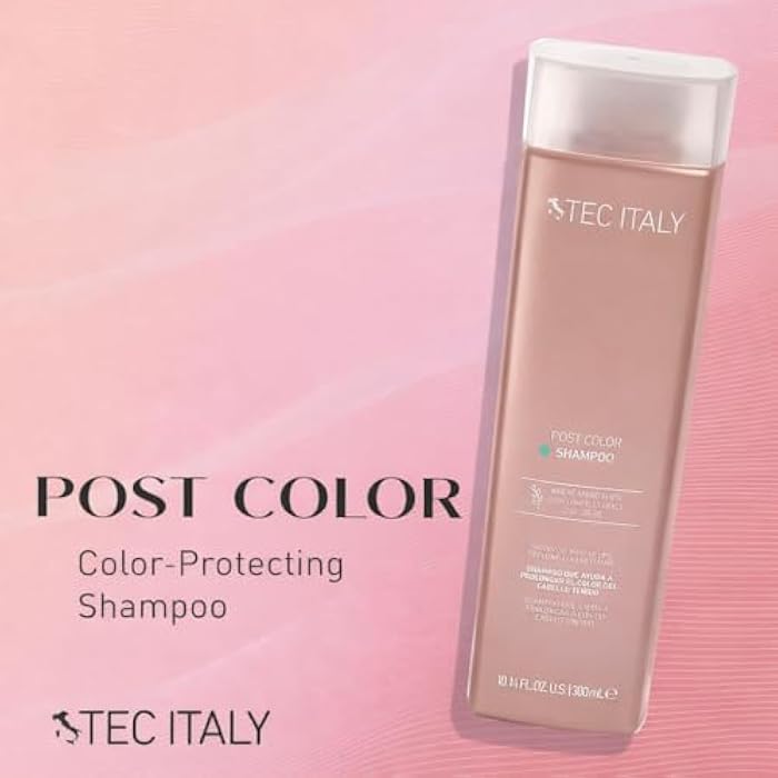 Tec Italy Post Color Shampoo for Color-Treated Hair, Helps Protect Color & Maintain Shine, Hydrating Formula with Slightly Acidic pH, 10.14 fl oz (300 ml) - Image 2