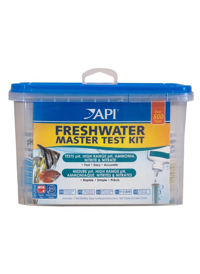 ايه بي آي مجموعة اختبار API FRESHWATER MASTER 800-Test Freshwater Aquarium Master، لون أبيض، مفرد، متعدد الألوان  - Image 1