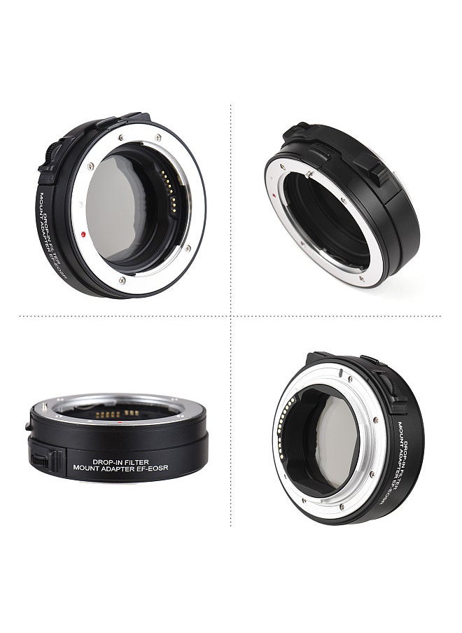 Generic - EF-EOSR PRO Lens Adapter Auto Focus Camera Mount Ring with ND Filter Electronic Aperture Control Compatible with Canon EF/EF-S Lens to Canon EOS RP/R5/R6/R3/C70/R5C/R7/R10/R8/R50 - Image 1