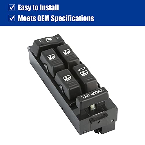 MOJTBE 15062650 Driver Side Power Window Switch Master Control Replacement for 2000 2001 2002 Chevy Silverado & GMC Sierra 1500HD 2500HD 3500, GMC Yukon XL, 2002 Avalanche, OE DS2185, 901090, 1S8326 - Image 5