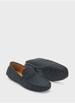 Robert Wood Perforation Detail Casual Loafers  - Image 3