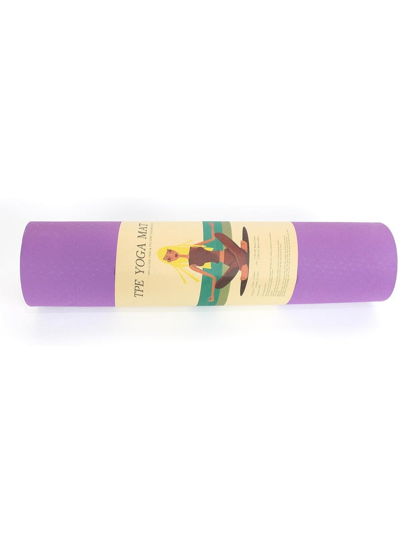 Rwnq Thick Luxury Non-Slip Exercise Mat for Yoga, Fitness, and Home - Perfect Mat for Abdominal, Core Strength, and Full Body Workouts _ Exercise Mat _ Home Sports Games _ Yoga Mat _ Abdominal Exercise  - Image 2