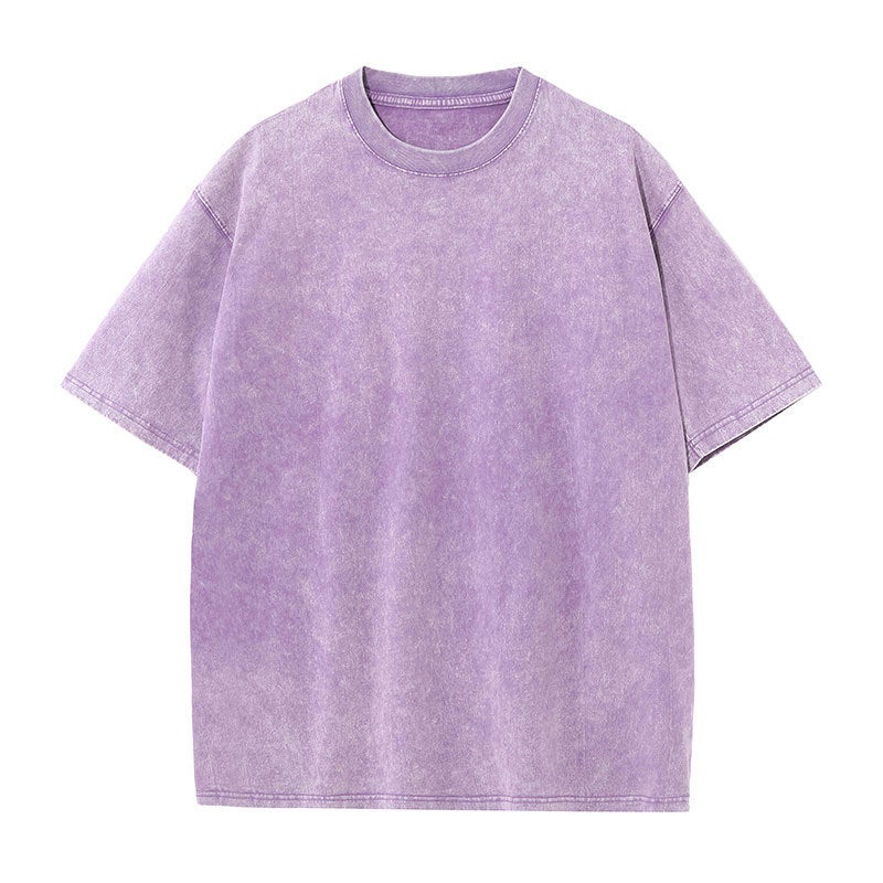 American Washed Short-Sleeved Women'S Export New Hip-Hop Loose Top Summer Trendyy Old T-Shirt - Image 1