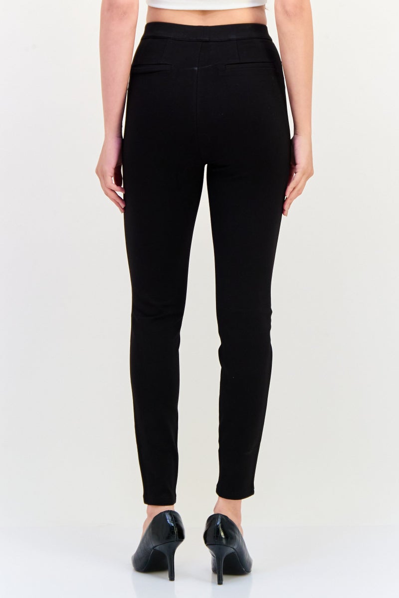 ONLY Women Solid Leggings, Black - Image 4
