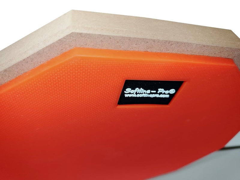 Softline Pro Dumbed Drum Practice Pad 12-Inch 10-Corner Design Double-Sided Natural Rubber Pad with Carry Bag & 5A Maple Wood Drumstick (SP-DPP45-SB-OG) - Image 4