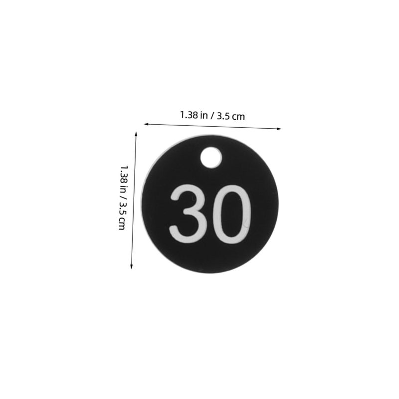 Blue 50pcs Keychain Label Tags Number Markers Reusable Color Coded Key Id Tags With Round Hole For Gym Lockers Equipment Coding And School Use - Image 3