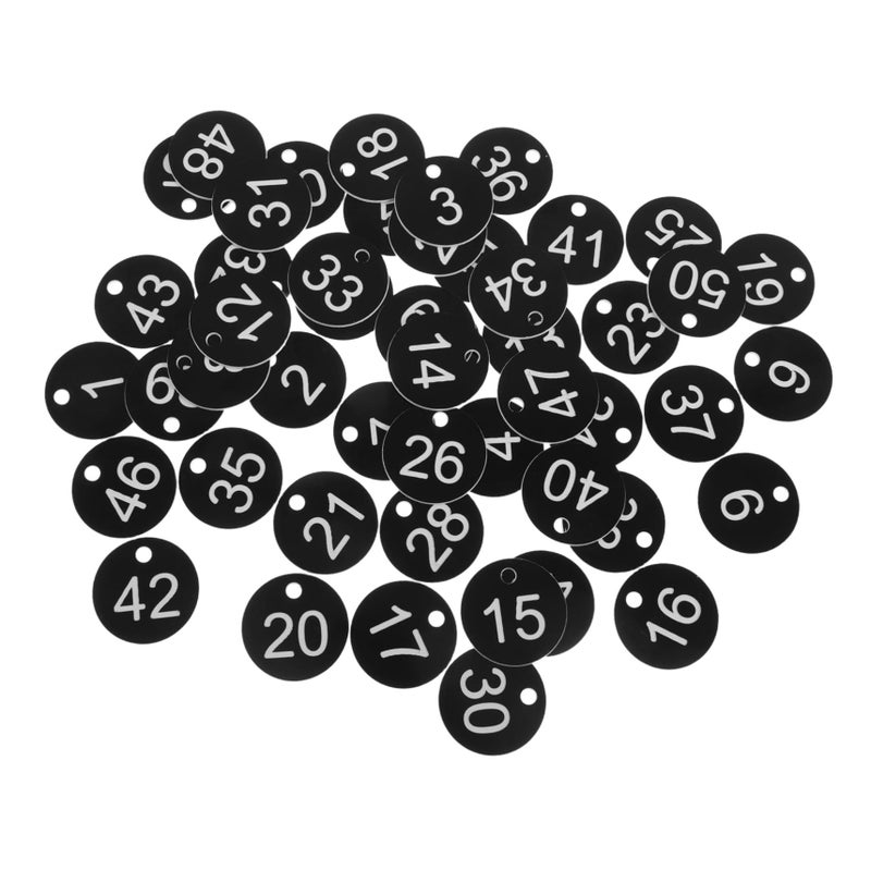 Blue 50pcs Keychain Label Tags Number Markers Reusable Color Coded Key Id Tags With Round Hole For Gym Lockers Equipment Coding And School Use - Image 2