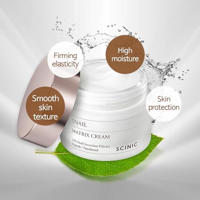 SCINIC Snail Matrix Cream All Skin Types Women Hypoallergenic Moisture (50ml) / high moisture, high elasticity, snail, nutrient-rich, korean cream - Image 2