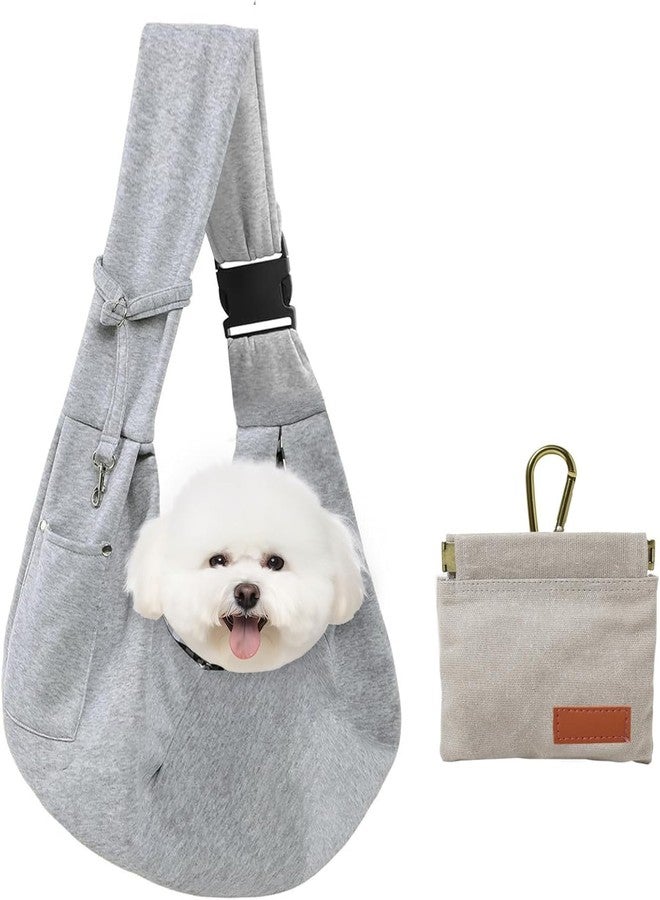 CONLI Small Dog Carrier Sling with Adjustable Strap & Dual Safety - Features Storage Pocket & Detachable Treat Pouch, Hands-Free Pet Sling for Chihuahuas, Yorkies Under 12lbs for Walking, Hiking - Image 1