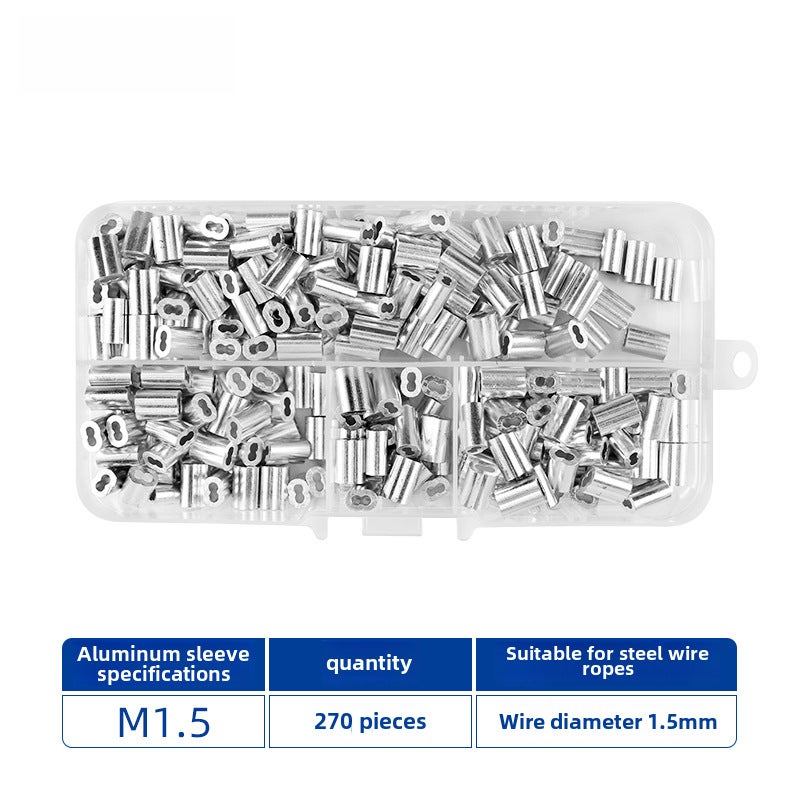 8-Shaped Aluminum Sleeve Pliers, Wire Rope, Aluminum Bundle, Aluminum Chuck, Aluminum Buckle, Wire Cutting Crimping Pliers, Anchor Hook, Sea Fishing Line Pliers(8 aluminum sleeve M1.5) - Image 1