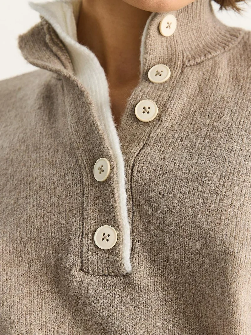 Bianco Lucci LUCCI Buttoned Sweater