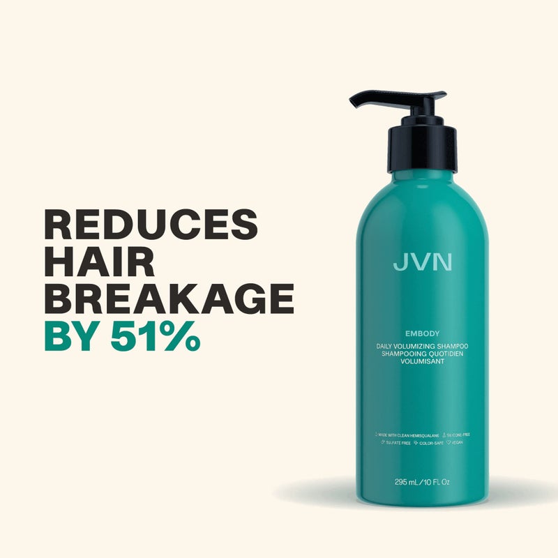 JVN Embody Volumizing Shampoo, 10 Fl Oz, Color Safe Clarifying Shampoo for Build up, Adds Fullness, Moisture and Restores Shine, Hair Care for Women and Men, Non-Toxic, Silicone and Sulfate Free - Image 3