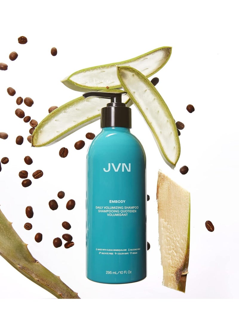 JVN JVN Embody Volumizing Shampoo, Clean, Volume-Boosting Shampoo for All Hair Types, Clarifying, Adds Fullness and Restores Shine, Sulfate-Free, 10 Fluid Ounces  - Image 4