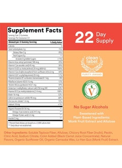 SmartyPants Kids Multivitamin Gummies, Sugar Free: Omega 3 (ALA), Vitamin D3, C, Vitamin B12, B6, Vitamin A, K & Zinc for Immune Support, Erythritol Free, Strawberry Banana, 44 Count (22 Day Supply)  - Image 2