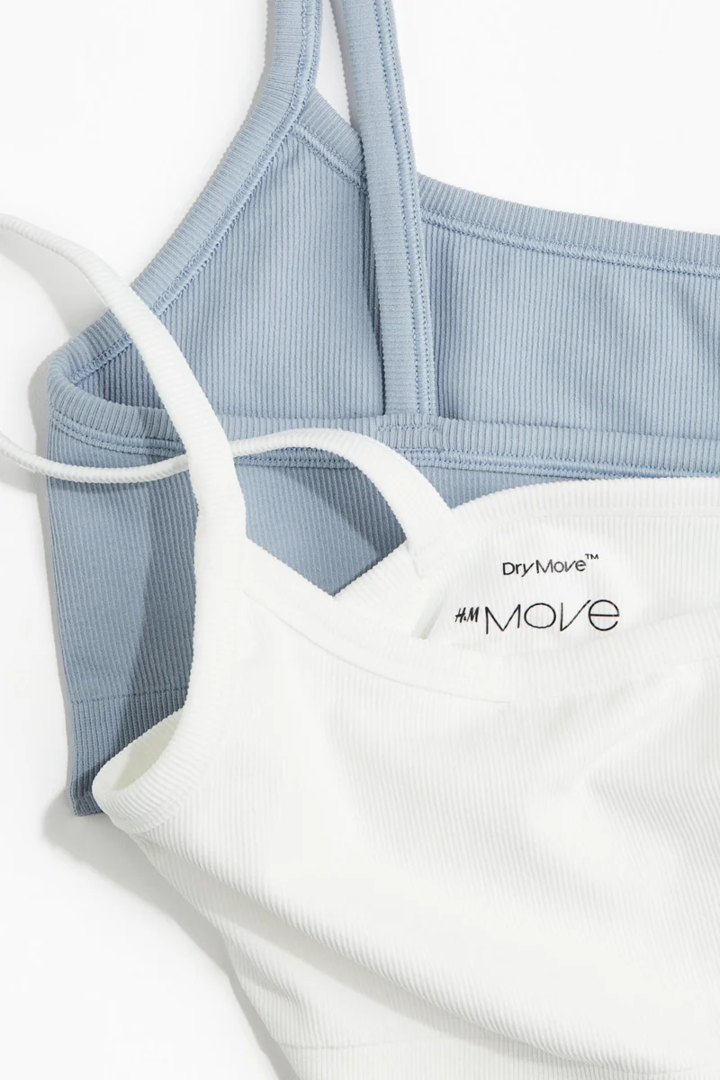 H&M 2-pack Light Support sports bras in DryMove™