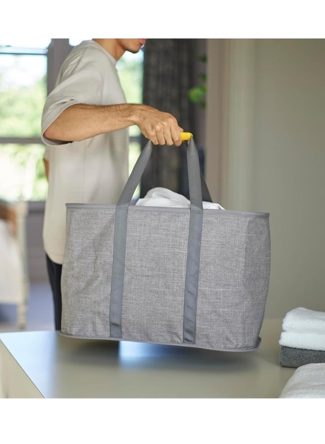 Happy Home 35-Liter / 9.2-Gallon Collapsible Laundry Basket – Durable, Moisture-Resistant Fabric Laundry Hamper with Sturdy Carry Handles – Foldable Space-Saving Design – Easy to Clean, Maintains Shape When Empty – Perfect for Dirty or Clean Laundry - Image 3