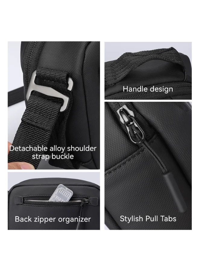 MARK RYDEN "MARK RYDEN 403 Crossbody &amp; Handbag Black - Lightweight, Detachable Shoulder Strap, Multi-Compartment Organizer for Travel