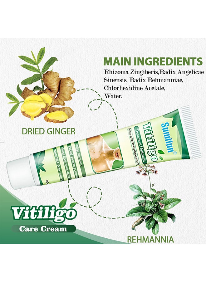 Sumifun Vitiligo Treatment Ointment, Reduces White Spots On Skin, Pigmentation Regulating, Improve Skin Pigmentation, Reduces White Spots On Skin And Vitiligo Care Cream For Skin Cares, 20G  - Image 3