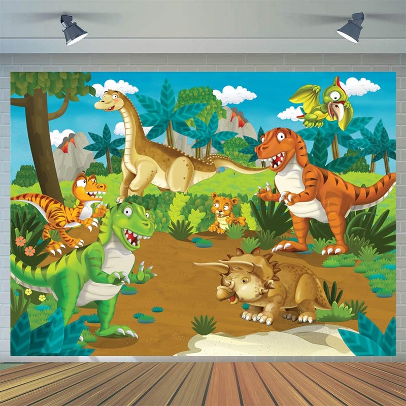CYLYH Dinosaur Backdrop for Kids Birthday Party - Image 1