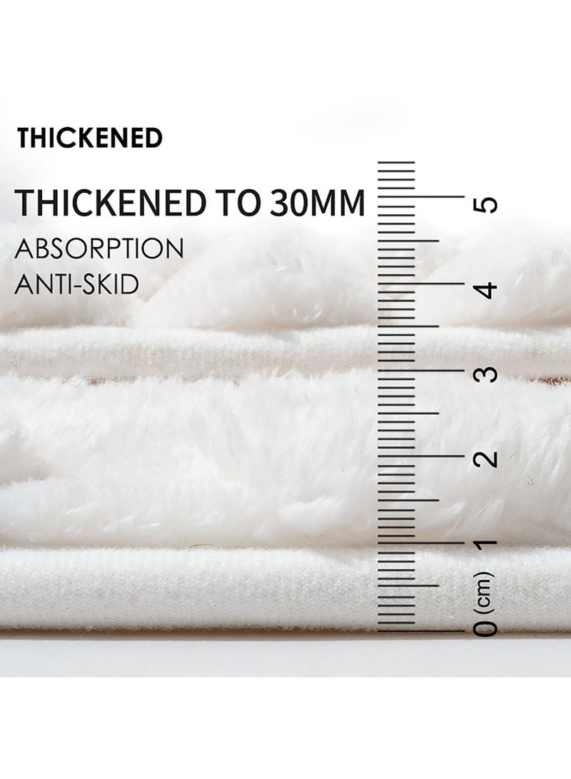كي واي دي جفف سريع 2 بوصة 1 سجاد دش غير انزلاقي ممتص لأرضية الحمام، قابل للغسيل في الغسالة، 80 × 50 سم، ناعم وآمن للأطفال/الحيوانات الأليفة (خاكي) - Image 5
