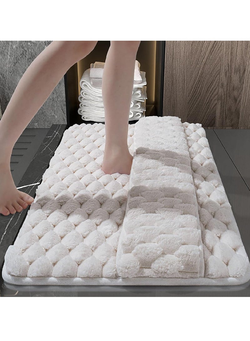 كي واي دي جفف سريع 2 بوصة 1 سجاد دش غير انزلاقي ممتص لأرضية الحمام، قابل للغسيل في الغسالة، 80 × 50 سم، ناعم وآمن للأطفال/الحيوانات الأليفة (خاكي) - Image 2
