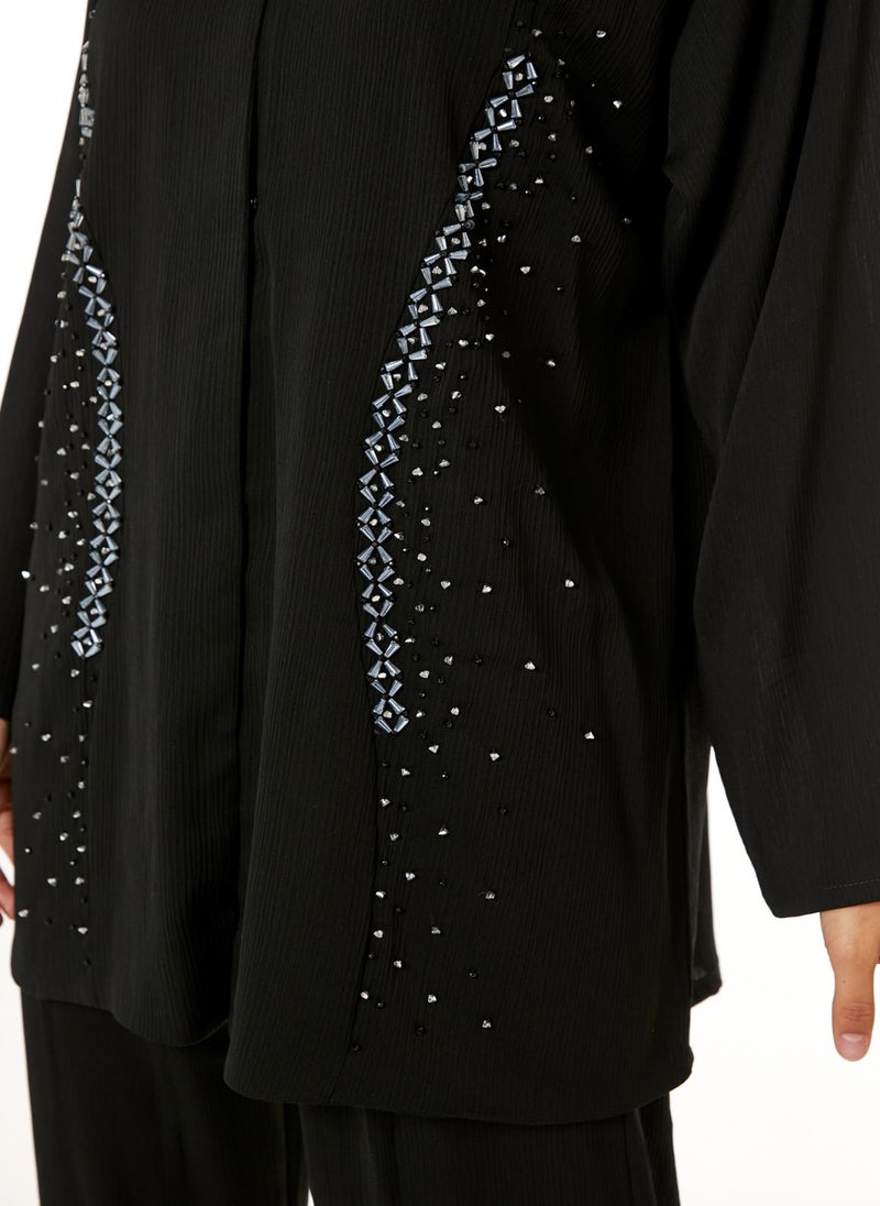 MOiSTREET Black Zoom Top and Pants Set Travel Wear - Image 3