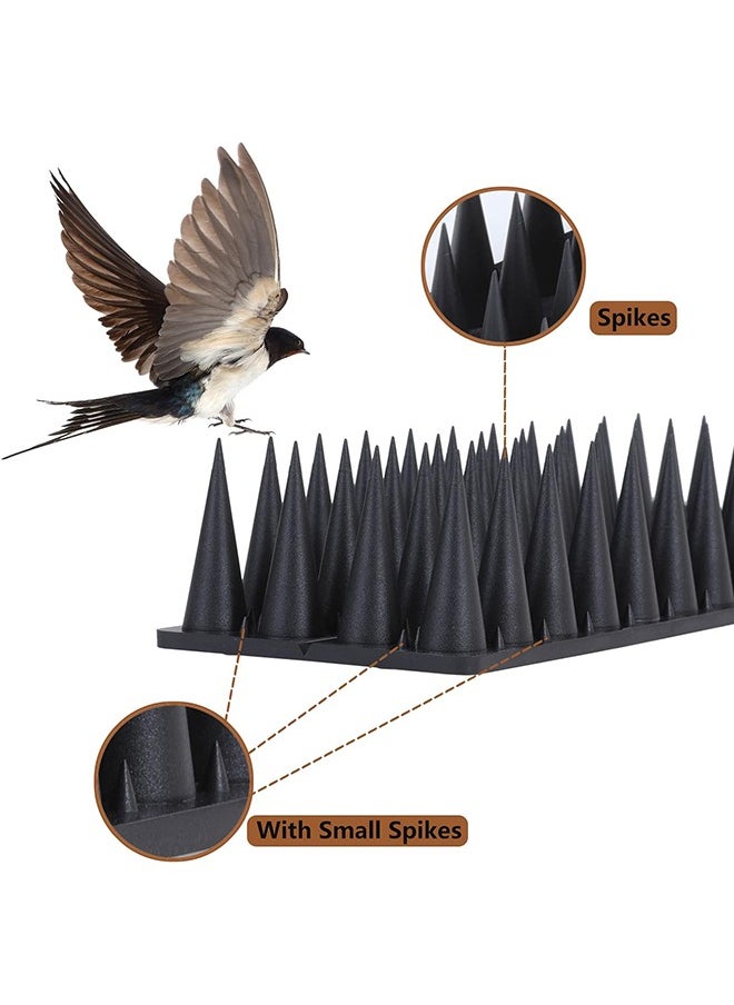 Arabest Bird Spikes, 20 Pack Bird Nails for Birds, Pigeons, Squirrels, Cats, Bird Defensive Nails for Outdoors, Keep Birds Away, Plastic Fence Nails for Railings and Roofs (Black)  - Image 3