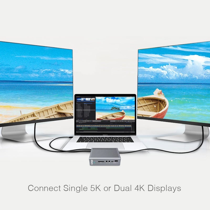 CalDigit TS3 Plus Thunderbolt 3 Dock - 87W Charging, 7X USB 3.1 Ports, USB-C Gen 2, DisplayPort, UHS-II SD Card Slot, Gigabit Ethernet for Mac & PC, Thunderbolt 4 Compatible (0.8m/2.62ft Cable) - Image 3