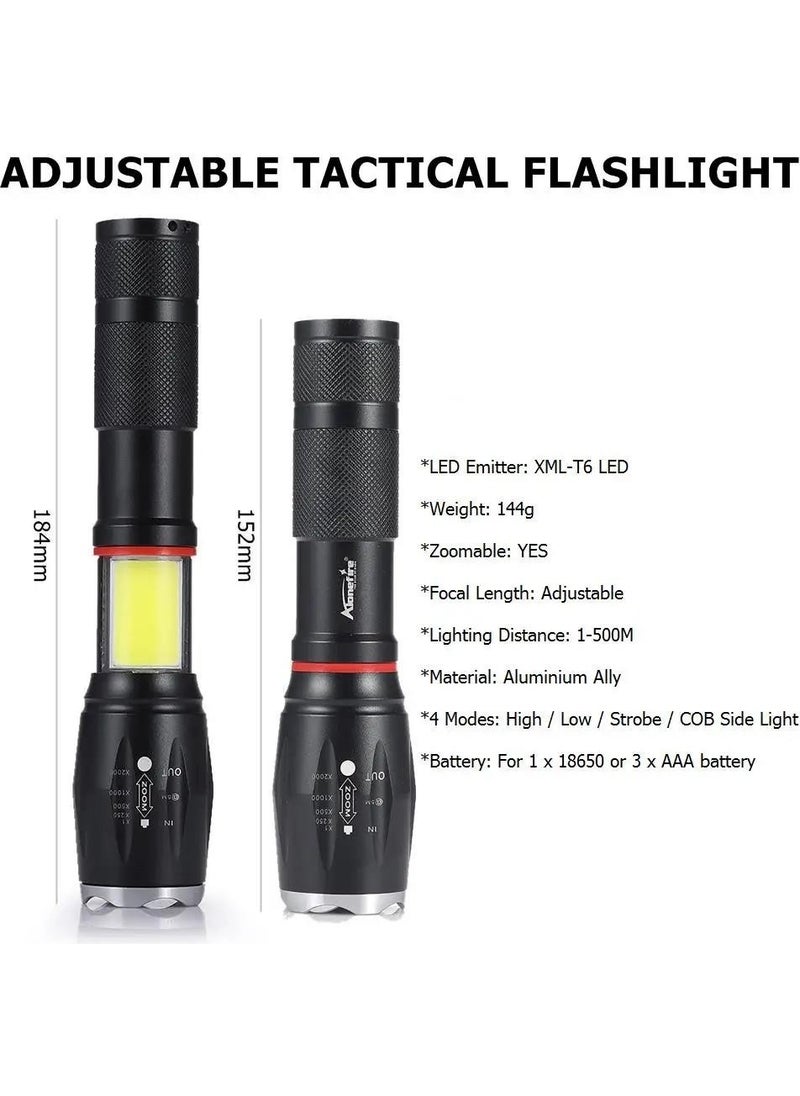 Valkyrie 8000 Lumen Cob Lamp T6 Magnet Flashlight - 6 Modes - 500 Meter Distance  - Image 2