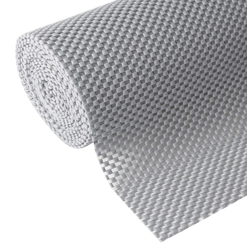 Shelf and Drawer Liner NonAdhesive Non Slip and Grip Durable Clean Pad Full Size 177 Inches x 20 Feet for Drawers Shelves Cabinets Storage Kitchen Desks Kitchenware Tableware Light Gray