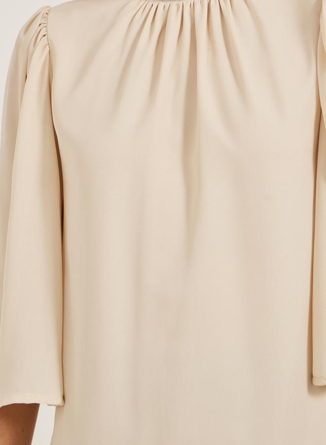 Styli Embellished Neckline Flared Angel Sleeve Blouse  - Image 4