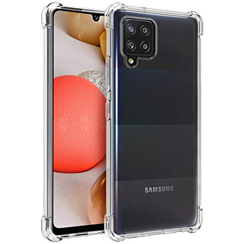 Osophter for Galaxy A42 5G Case Galaxy M42 5G Case Clear Transparent Reinforced Corners TPU Shock-Absorption Flexible Cell Phone Cover for Samsung Galaxy A42 5G(Clear) - Image 1