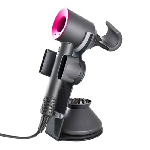 Foho Hair Dryer Holder for Dyson Supersonic, Magnetic Stand with Power Plug Cable Organizer, Bathroom Organizer Supersonic Dryer, Diffuser and Nozzles - Image 1