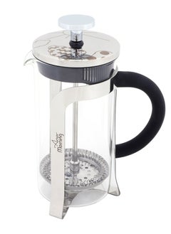 Any Morning French Press Coffee and Tea Maker, 600 ml / 20 oz / 2 Cup, Borosilicate Glass Coffee Press, Stainless Steel Filter, Durable and Heat Resistant, Silver - FY450  - Image 1