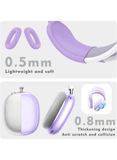 Silicone Case Cover for AirPods Max Headphones, Clear Soft TPU Ear Cups Cover/Ear Pad Case Cover/Headband Cover for AirPods Max (2024/2020) - Purple - pzsku/Z5CDB8E21AE9B8B00D116Z/45/_/1731928379/4ba4dc51-15be-4349-a249-bcf8a3d15115