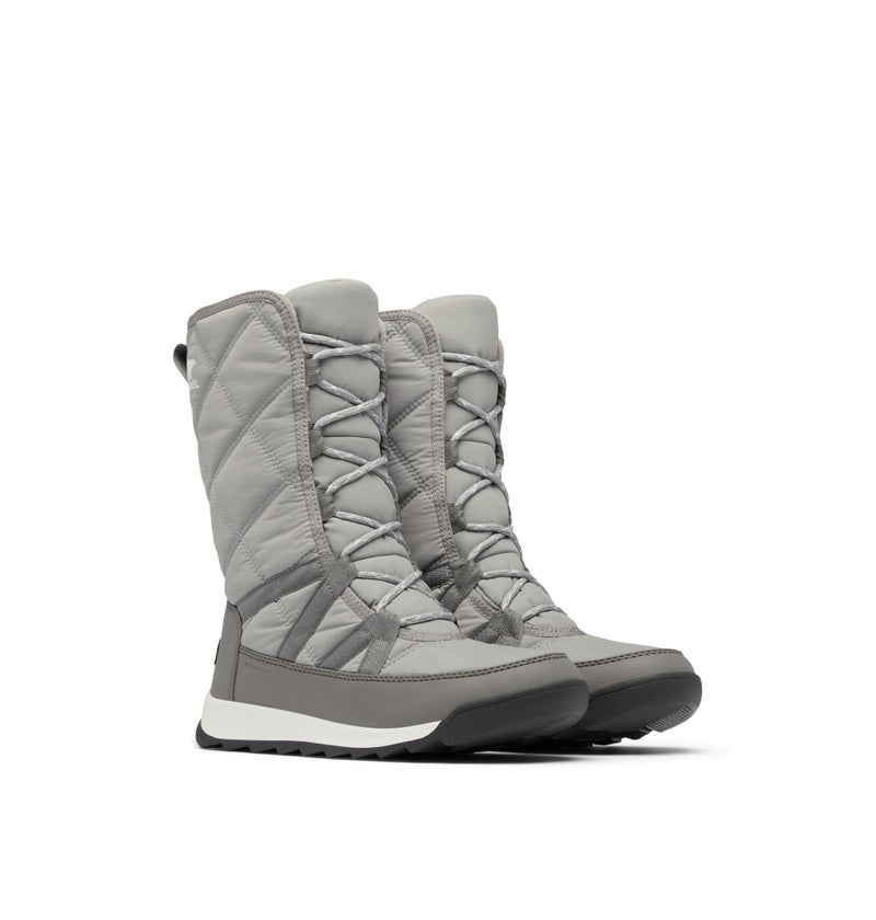 SOREL Women's Whitney ll Plus Tall Lace Waterproof Boot - Chrome Grey, Quarry - 7.5 - Image 1