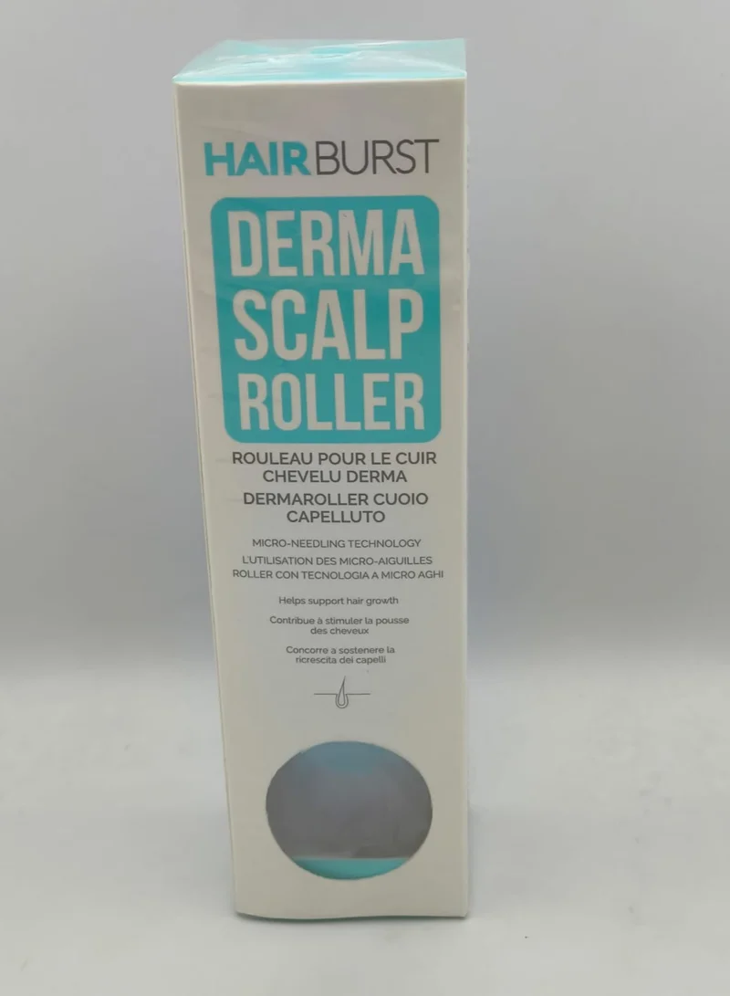 HAIR BURST Premium Microneedling Roller for Hair Growth — 0.25mm Dermaroller - Stimulates Scalp & Boosts Collagen Production - Ideal Micro Needling Tool for Women & Men With Thinning Hair