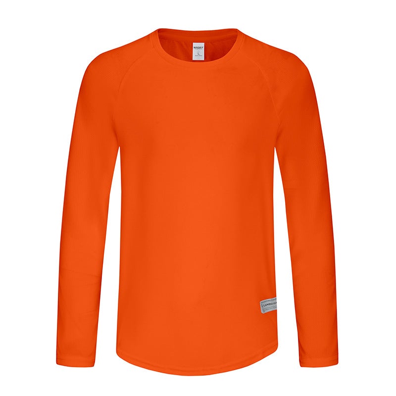 Generic 2024 Mens Quick-Dry T-Shirt Running Long Sleeve Orange - Image 1