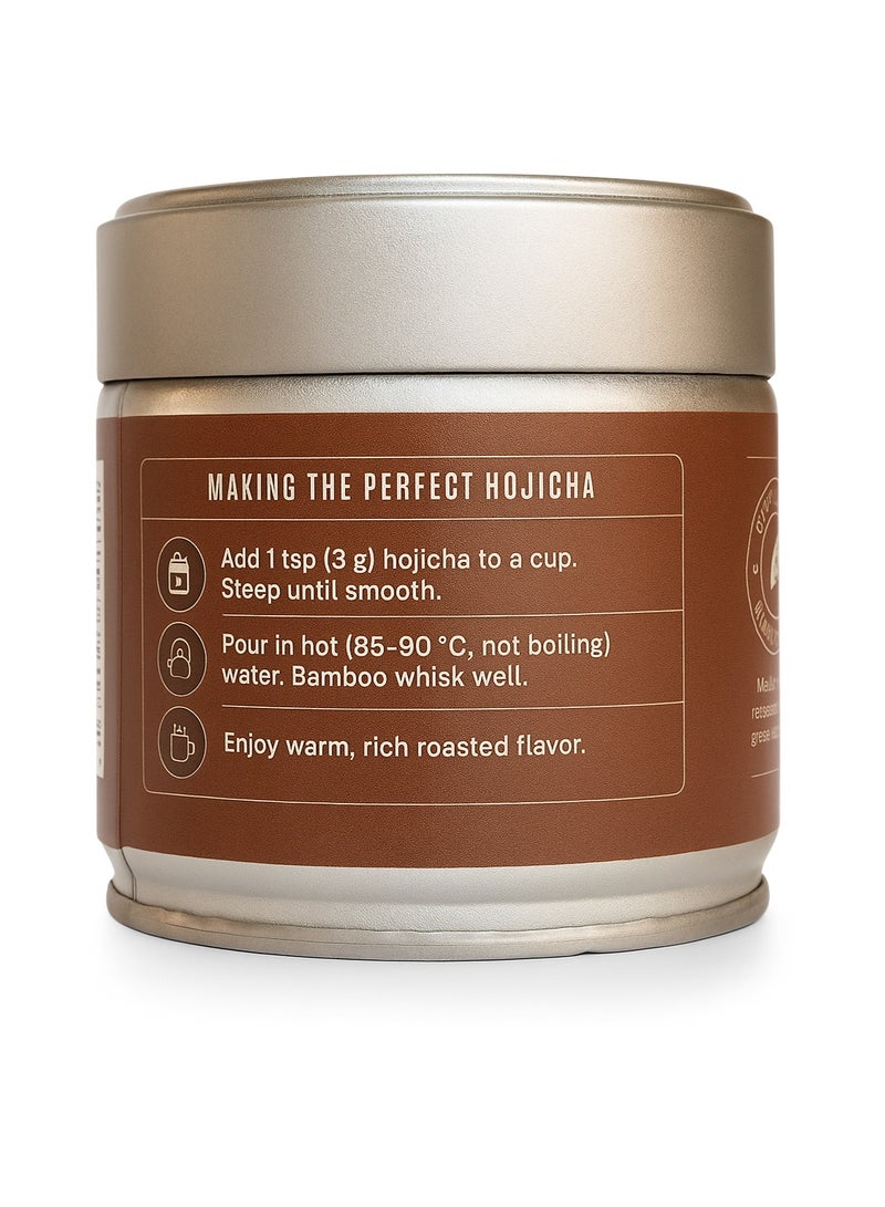 Elephant & Fig Tree Organic Japanese Hojicha Roasted Green Tea Powder 30g – Premium Natural Superfood for Lattes, Tea & Desserts - Image 2